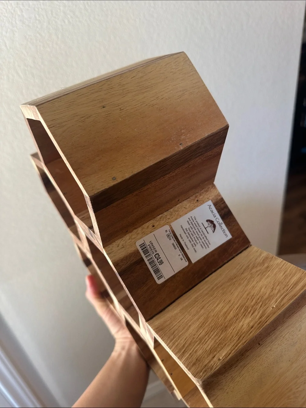 Hexagonal Honeycomb Wall Shelf - Brown Wood